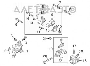 Right engine mount for Mazda CX-9 16-18