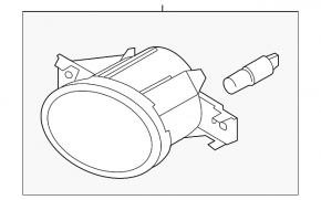 Fog lamp left fog light Nissan Murano z52 15-18 sand