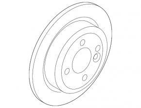 Brake disc rear right Mini Cooper F56 3d 14-