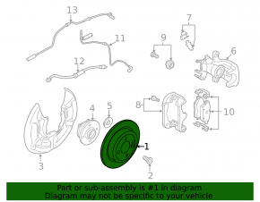 Brake disc rear right Mini Cooper F56 3d 14-