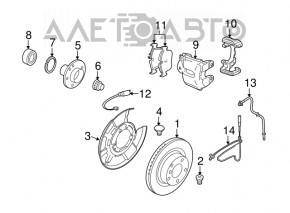 Rear left ABS sensor for BMW 335i e92 07-13