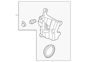 Front right caliper assembly Volvo XC40 19-22 under R17