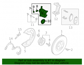 Front right caliper assembly Volvo XC40 19-22 for R18-21