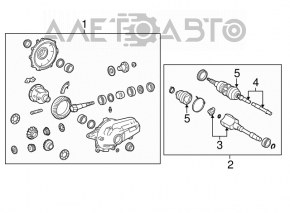 Drive axle shaft front left Lexus GS300 GS350 GS430 06-11 AWD