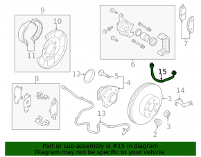 Brake hose rear right Nissan Murano z52 15-