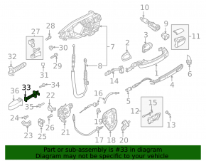 Front door limiter left Audi A6 C8 19-