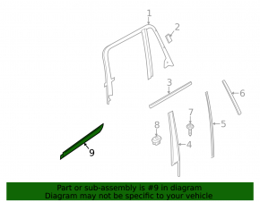 Door trim lower rear right BMW X3 F25 11-17 structure, scratch