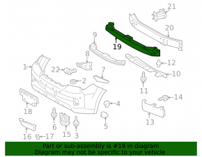 Lexus GX460 10-13 pre-restyling front bumper absorber