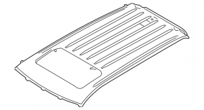 Metal roof Mitsubishi Outlander 14-22 under the hatch