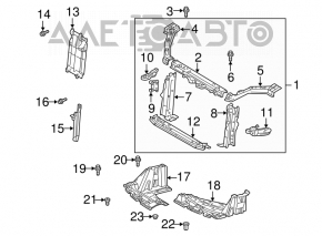 Upper right side TV bar for Toyota Yaris 2006