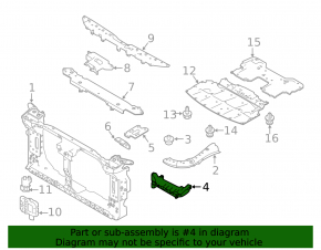 Front right wing bracket Infiniti Q50 14-