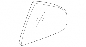 Lexus IS 14-20 rear left triangle door glass