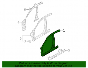 Left center pillar for Kia K5 21-24
