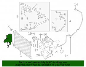 Right radiator deflector for Subaru Ascent 19-22