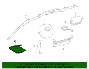 Airbag seat right lower Lexus NX200t NX300 NX300h 15-21 under ventilation