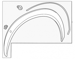 Front left fender arch trim for Lexus RZ 23-26 with parking sensors