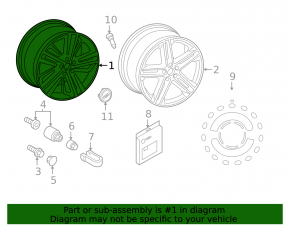 Wheel disk R20 Audi Q5 80A 18 - light curb