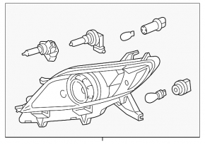 Headlight front right Toyota Sienna 11-20 TYC