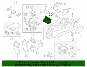 Hyundai Tucson 16-21 Center Console Pocket