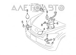 Headlight washer nozzle right Lexus RX400h 04-09 without plug