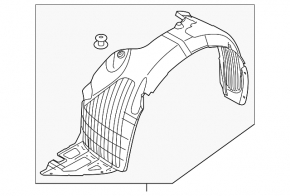 Front left fender liner Kia Forte 4d 17-18 rest