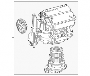 Heater housing bare Toyota Prius 50 16-20