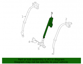 Rear center seat belt Hyundai Kona 18-23