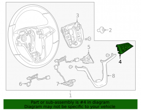 Steering wheel controls right Buick Encore 13-16