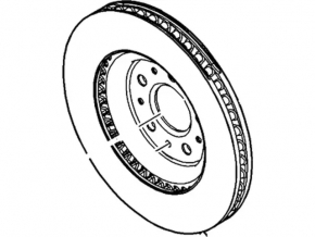 Front left brake disc for Ford Taurus 2009-2020, 350mm, composite