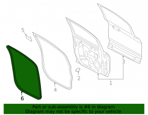 Door seal front left Ford Ecosport 18-22