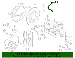 Front right brake hose for Jaguar E-Pace 18-20