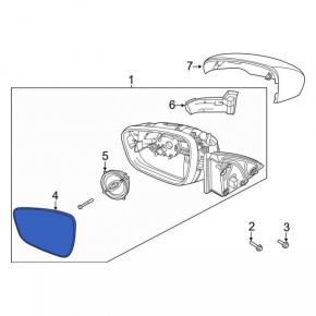 Right mirror element for Ford Escape MK4 20-26