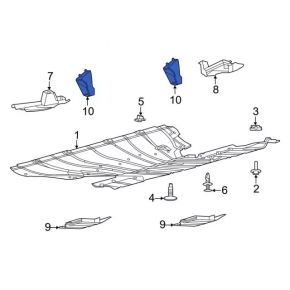 Right rear subframe protection bracket Ford Mustang Mach-E 21-26