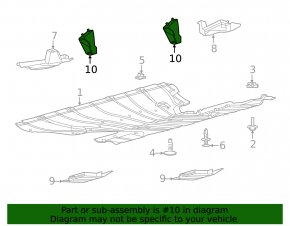 Right rear subframe protection bracket Ford Mustang Mach-E 21-26