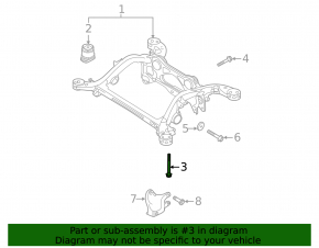 Rear subframe mounting bolt (4 pcs.) Audi E-Tron 19-23 160mm