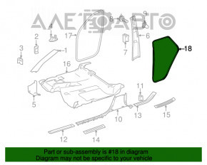 Door seal rear left Mercedes X164 GL beige