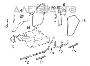 Door seal rear left Mercedes X164 GL beige