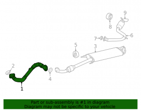 Toyota Rav4 06-12 exhaust pipe