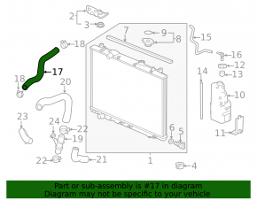 Cooling pipe upper Acura MDX 16-20