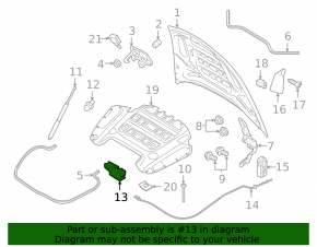 Porsche Panamera 10-16 hood lock