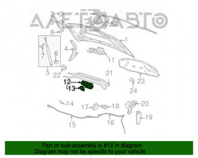 Porsche Panamera 10-16 hood lock