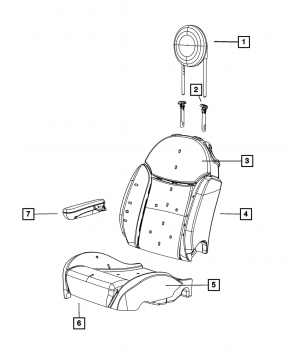 Passenger seat Fiat 500 12-19
