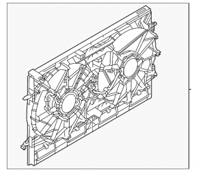 Diffuser radiator shroud assembly Nissan Rogue 21-22 2.5 JG-PARTS