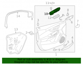 Front left window lifter control trim Chevrolet Volt 16- scratches