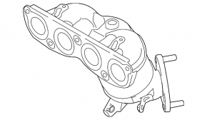 Exhaust manifold with catalytic converter Kia Forte 19-21 2.0