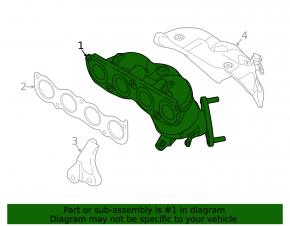 Exhaust manifold with catalytic converter Kia Forte 19-21 2.0