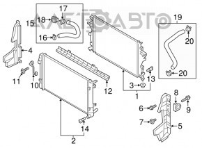 Left radiator deflector Kia Niro 17-21 HEV, PHEV crack