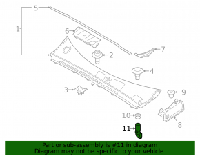 Front pillar air duct left Polestar 2 21-