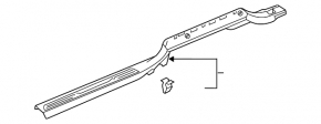 Door sill trim front right VW Atlas 18-24 black, with chrome, scratches on chrome