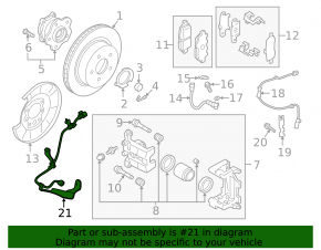 Electric handbrake wire left Infiniti QX50 19-20